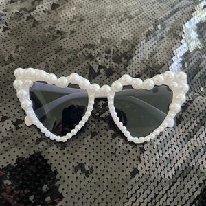 2 white sunglasses for a bride to be
